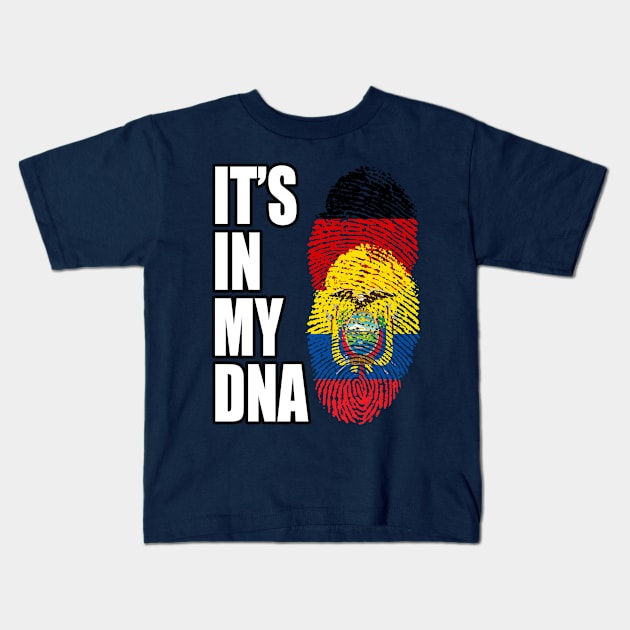 German and Ecuadorian Mix DNA Heritage Kids T-Shirt by Just Rep It!!